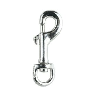 Snap Hook Round Eye With Swivel Nickel Plated. Price Per Pack Of Ten