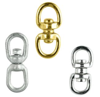 Swivel Equal. Nickel Plated, Brass and Galvanised