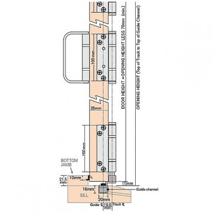 Bi-Fold Door Intermediate Hinge And Handle Set -Cowdroy Aw483Ss 2 Bi-Fold Door Intermediate Hinge and Handle Set -Cowdroy AW483SS - Image 2