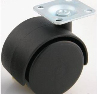 Castor Twin Wheel 50mm. Plate Fix