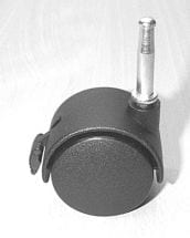 Castor Twin Wheel 50mm. Stem Fix With Brake