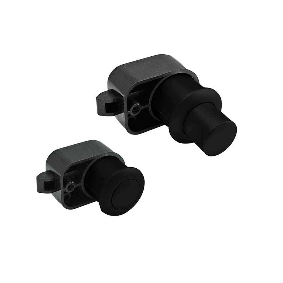 Caravan Latch. Push Latch With Knob. BLACK