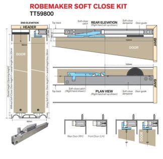 Soft Close Mechanism For Two Doors -Cowdroy TT59800