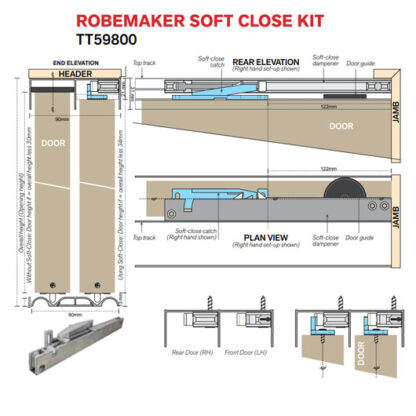 Soft Close Mechanism For Two Doors -Cowdroy TT59800