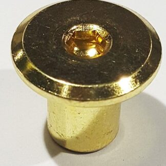 Domed Head 17mm. M6 Thread. Brass Plated Steel. Packs of 20 pcs