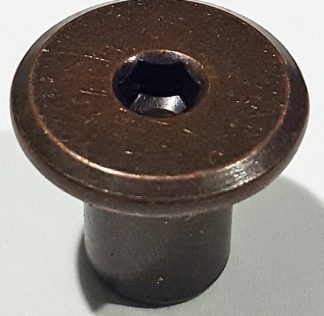 Domed Head 17mm. M6 Thread. Florentine Bronze Steel. Packs of 20 pcs