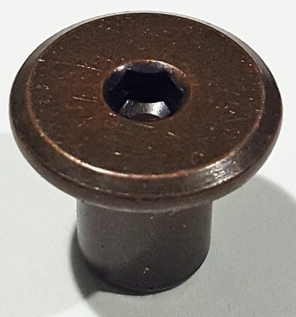 Domed Head 17mm. M6 Thread. Florentine Bronze Steel. Packs of 20 pcs