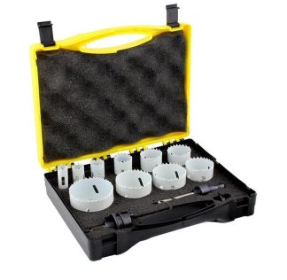 Holesaw Set 12 Piece - Trademan Kit -Bi-Metal -Made In Usa