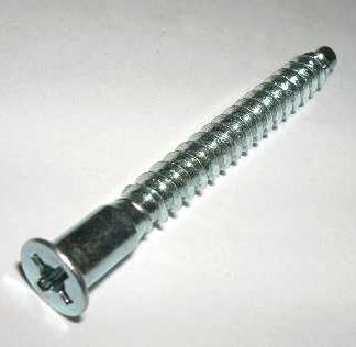 Director Screw 5mmx50mm. Phillips Drive + Hole. Zinc Plated