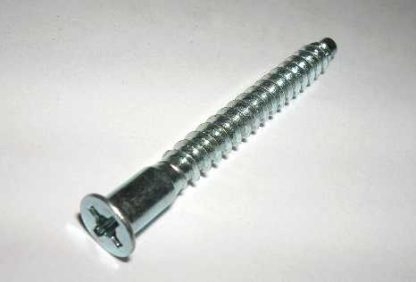 Director Screw 5mmx50mm. Phillips Drive + Hole. Zinc Plated