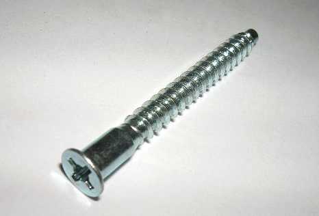Director Screw 5mmx50mm. Phillips Drive + Hole. Zinc Plated