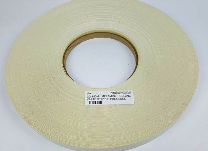 Melamine Edging 21mmx 50m. White Stipple Finish. Preglued