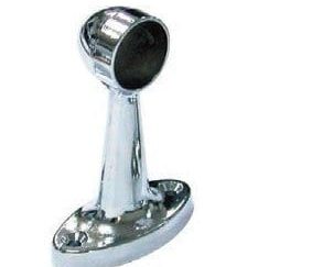 End Pillar for 19mm Hanging Rod - Oval Based - Chrome Plated