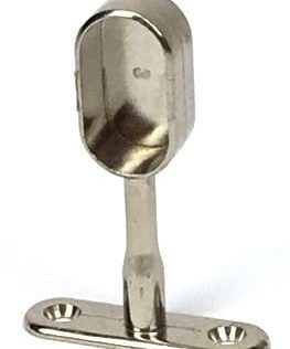 End Pillar for Oval Tube - 30x15mm - Chrome Plated