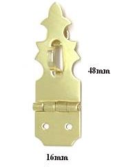 Trunk Hasp 48x16x0.6mm - Polished Brass