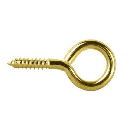 Screw Eyes - Brass Plated. 11mm - 98mm