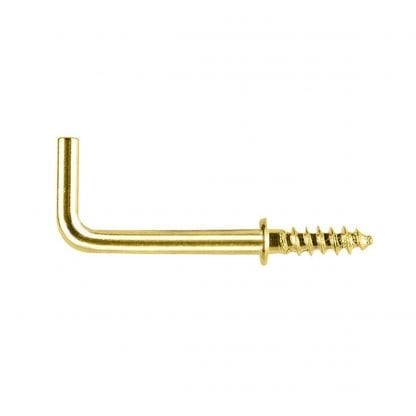 Cup Hooks Square - Brass Plated
