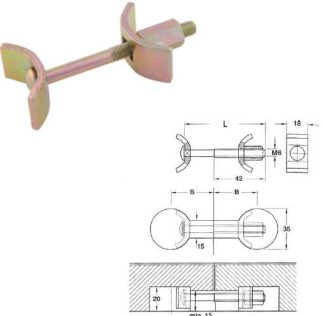 Bench Top Connector  65mm - Yellow Zinc