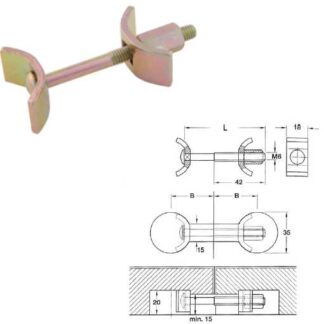 Bench Top Connector  65mm - Yellow Zinc