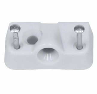 Quick Clip. Plastic Knock Down Fitting. White