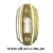 Escutcheon  20x35mm  Oval  Plate. Brass Plated