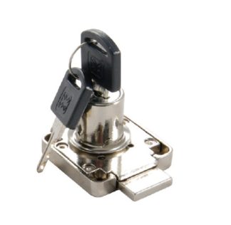 Projection Drawer Lock 19mmx22mm . Nickel Plated