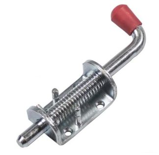 Spring Bolt 150mmx12.5mm. Plate 70x40mm. Zinc Finish. 30mm Projection