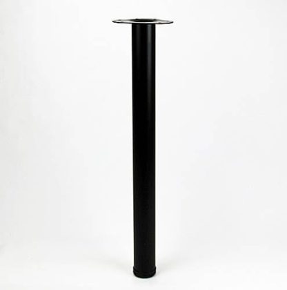 Metal Table Leg 60mm(D) X 690mm(L). Black Finish. Screw-On - Image 2