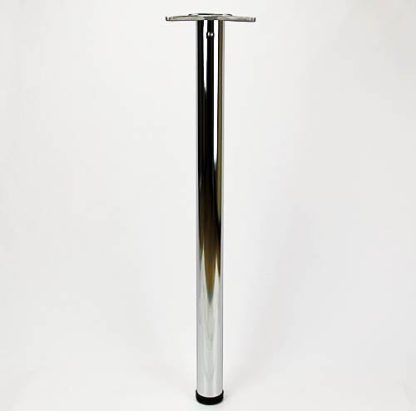 Metal Table Leg 60mm(D) X 870mm(L). Chrome Plated. Expanda Fitting - Image 4