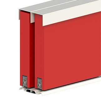 Kit For Two Sliding Doors 1620mm Long Clear Anodised -Cowdroy P58112