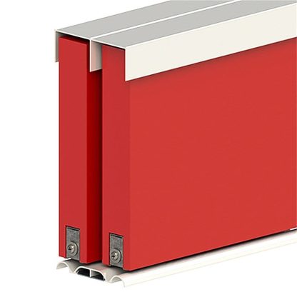 Kit For Two Sliding Doors 1620mm Long Clear Anodised -Cowdroy P58112