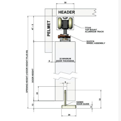 Triumph Track Top Mount 2500mm Mill Finish -Cowdroy TT32021 - Image 5