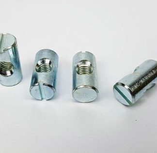 Steel Cross Dowel. 10mmx20mm M6 Thread. Zinc Plated. Pack of 20 pcs