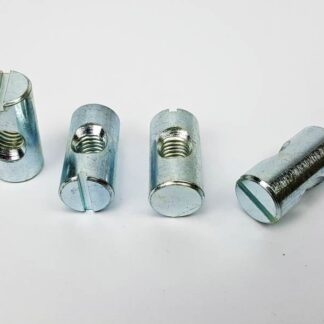 Steel Cross Dowel. 10mmx20mm M6 Thread. Zinc Plated. Pack of 20 pcs