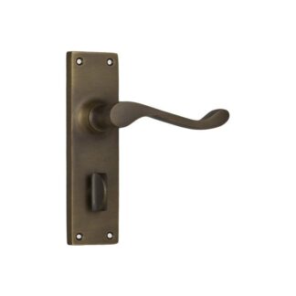 Tradco 0782P Door Lever Victorian Privacy Antique Brass