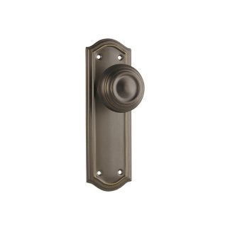 Tradco 0856 - Kensington Knob Passage - Antique Brass - 175x58mm