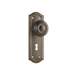 Tradco 0857 - Kensington Knob Lock - Antique Brass - 175x58mm