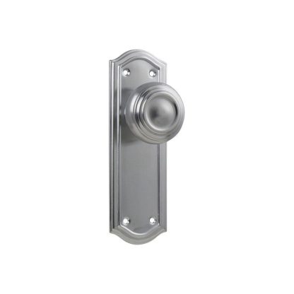 Tradco 0872 - Kensington Knob Passage - Satin Chrome - 175x58mm