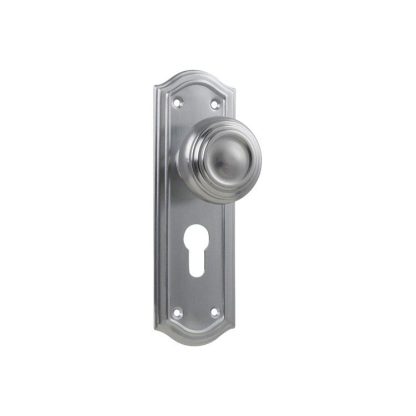Tradco 0872E - Kensington Knob Euro - Satin Chrome - 175x58mm