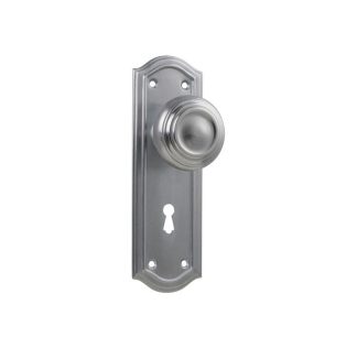 Tradco 0873 - Kensington Knob Lock - Satin Chrome - 175x58mm