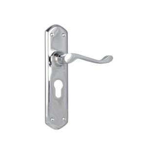 Tradco 0890E - Windsor Lever Euro - Chrome Plate - 200x45mm - 60mm(P)
