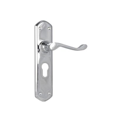 Tradco 0890E - Windsor Lever Euro - Chrome Plate - 200x45mm - 60mm(P)