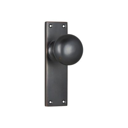 Tradco 0905 Door Knob Victorian Latch Antique Copper