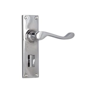 Tradco 0907P Door Lever Victorian Privacy Chrome Plated