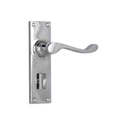 Tradco 0907P Door Lever Victorian Privacy Chrome Plated
