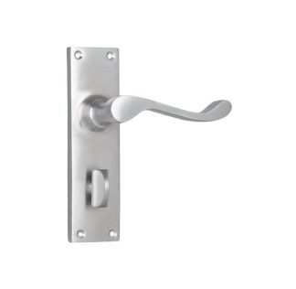 Tradco 0912P Door Lever Victorian Privacy Satin Chrome