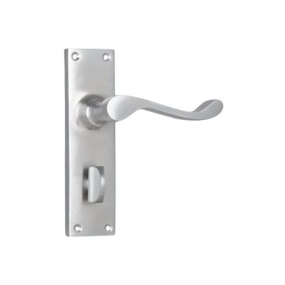 Tradco 0912P Door Lever Victorian Privacy Satin Chrome
