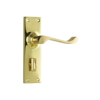 Tradco 1037P Door Lever Victorian Privacy Polished Brass