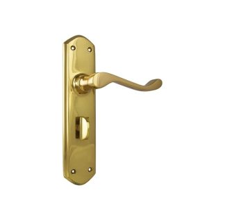Tradco 1042P - Windsor Lever Privacy - Polished Brass - 200x45mm - 60mm(P)