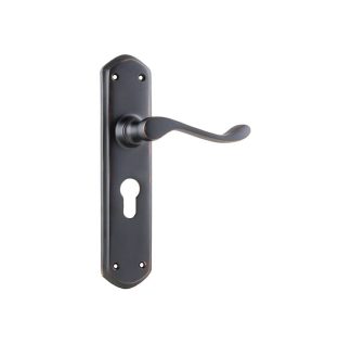 Tradco 1047E - Windsor Lever Euro - Antique Copper - 200x45mm - 60mm(P)